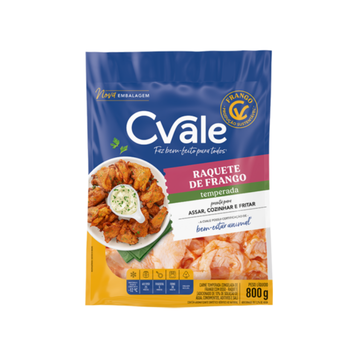 PCT/R Raquete de Frango Temp Cong 800g - CVale> image number 0